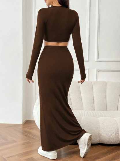 Square Neck Top & Long Skirt Set